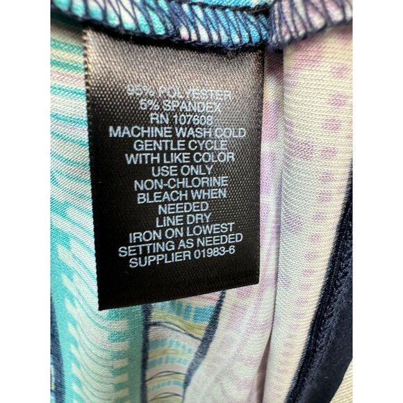 Liz Claiborne Womens Shift Dress Size 12 Multicolor Floral Short-Sleeve Boho - Picture 3 of 13